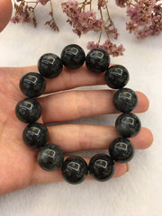 Black Jade Beads Bracelet (BR216)