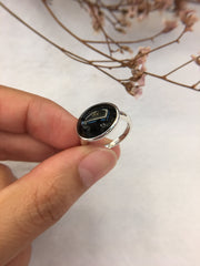 Omphacite Jadeite Ring - Cabochon (RI198)