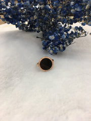 Natural Omphacite Jadeite Ring - Round (RI321)