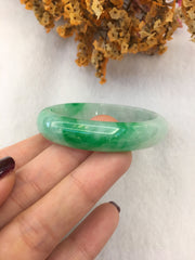 Green Jadeite Bangle - Oval (BA223)