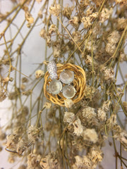 Glassy Variety Cabochons Jade Ring - Bird Nest (RI162)