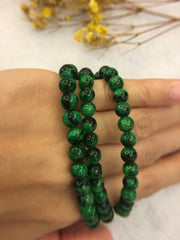 Green Jade Beads Necklace (NE027)