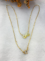 Icy Yellow Jade Necklace - Infinity (NE001)