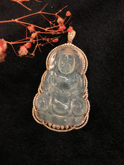 Icy Jade Pendant - Guanyin (PE145)