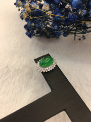 Green Jade Earrings - Cabochon (EA117)