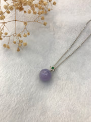 Lavender Jade Ball Pendant (PE408)