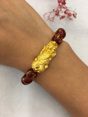 24k Pure Gold Pixiu Bracelet (BR176)