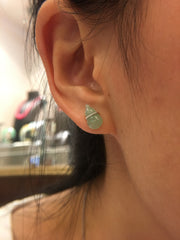 Icy Green Jade Earrings - Hulu (EA287)