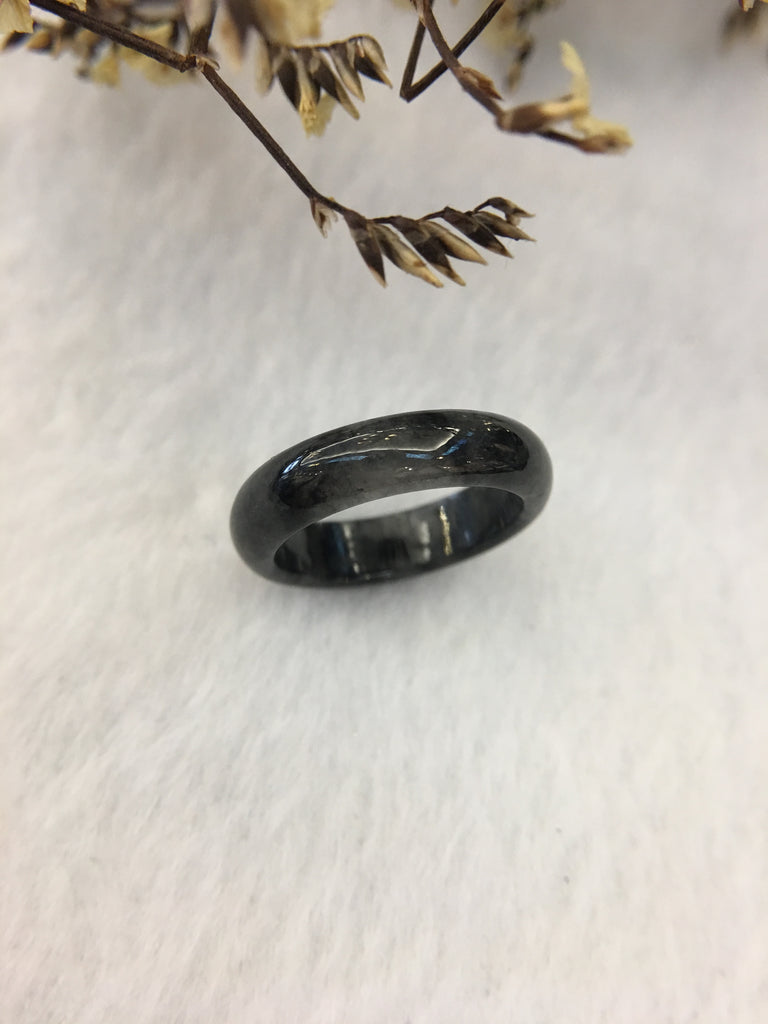 Black Jade Hololith Ring (RI043)