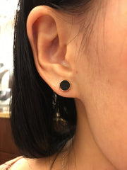 Omphacite Jadeite Earrings - Round (EA028)