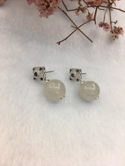Icy Jade Earrings - Balls (EA088)