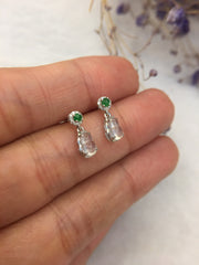 Glassy Variety Jade Earrings - Hulu (EA069)