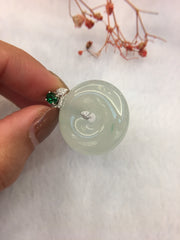Icy Jade Pendant - Safety Coin (PE057)