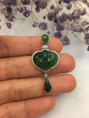 Green Jade Pendant - Ruyi (PE307)