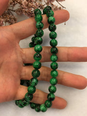 Green Jade Beads Necklace (NE061)