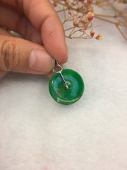 Green Jade Pendant - Safety Coin (PE110)