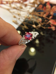 Natural Purple Pink Spinel Ring (GE044)