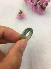 Icy Bluish Jade Hololith Ring (RI019)
