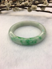 Light Green Jade Bangle - Round (BA129)