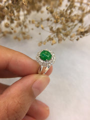 Green Jade Ring - Cabochon (RI157)