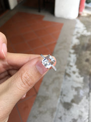 Natural White Sapphire Ring (Unheated) (GE041)