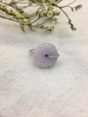Lavender With Green Jade Ring - Coin (RI138)
