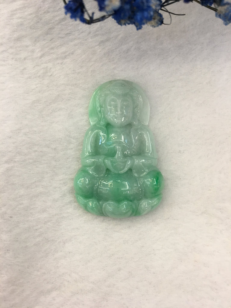 Green Jade Pendant - Guanyin (PE367)