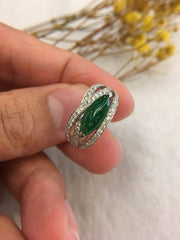 Green Jadeite Ring - Marquise (RI126)