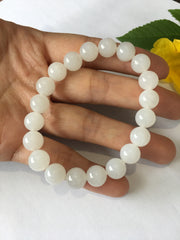 Nephrite White Jade Bracelet (BR191)
