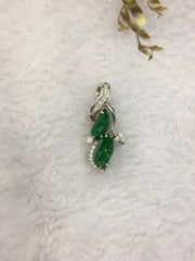 Green Jade Pendant - Irregular (PE241)