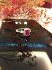 Natural Pink Sapphire Ring (Unheated) (GE050)