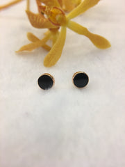 Omphacite Jadeite Earrings - Round (EA072)