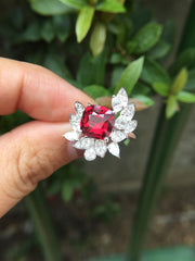 Natural Orangy Red Spinel Ring (GE097)