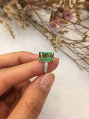 Natural Green Tourmaline Ring (GE090)