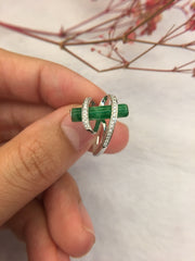 Green Jade Ring - Cylindrical (RI130)