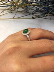Green Jade Ring - Cabochon (RI312)