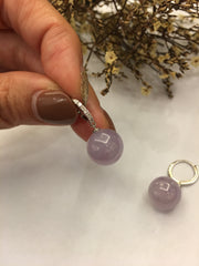 Lavender Jade Earrings - Balls (EA170)