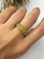 Yellow Hololith Jade Ring (RI055)