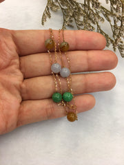 Three Colours Jade Bracelet - Beads (BR001)