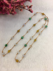 Three Colours Jade Beads Necklaces (NE065)
