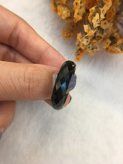 Black Jade Hololith Ring (RI236)