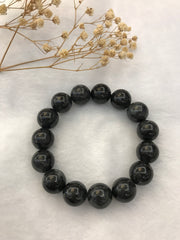 Black Jade Beads Bracelet (BR277)