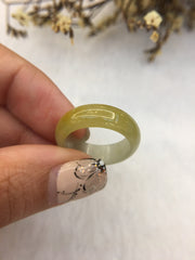 Yellow Hololith Jade Ring (RI056)