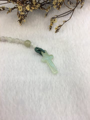 Icy White & Green Jade - Rosary (OT003)