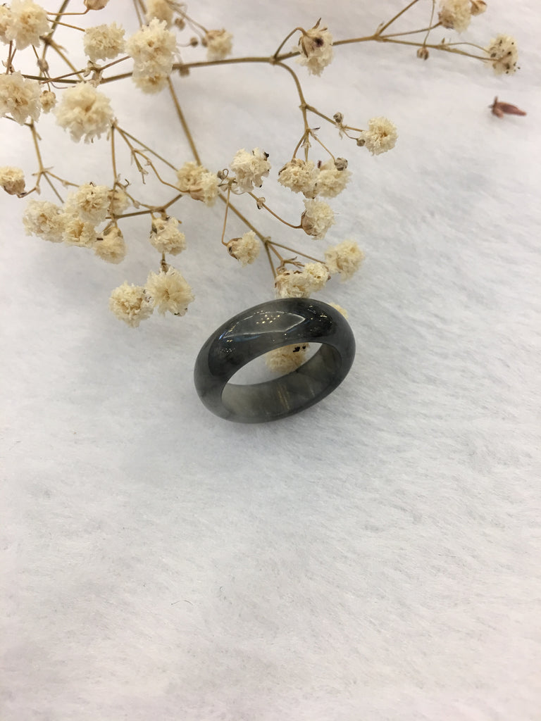 Black Jade Hololith Ring (RI196)