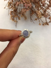 Icy Lavender Jade Ring - Cabochon (RI233)