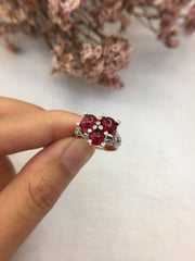 Natural Red Spinel Cabochons Ring (GE069)