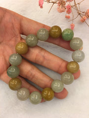 Multi-colours Jade Bracelet - Beads (BR049)