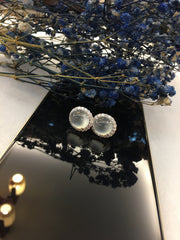 Glassy Variety Jade Earrings - Cabochons (EA089)