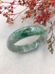 Green Jade Bangle - Round (BA019)